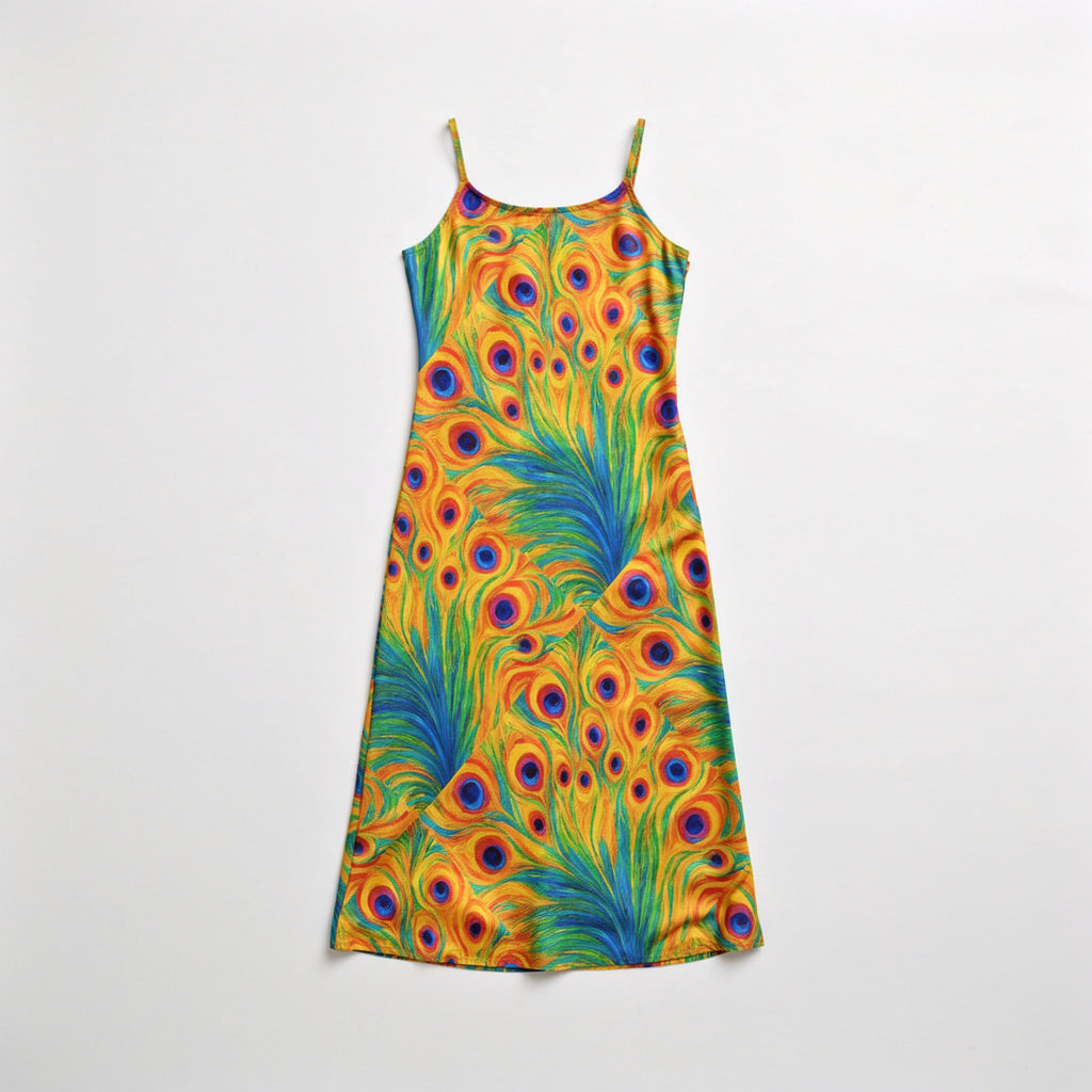 Bias Slip Dress Feather Bouquet