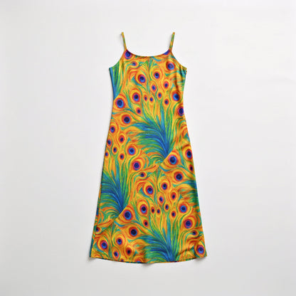 Bias Slip Dress Feather Bouquet