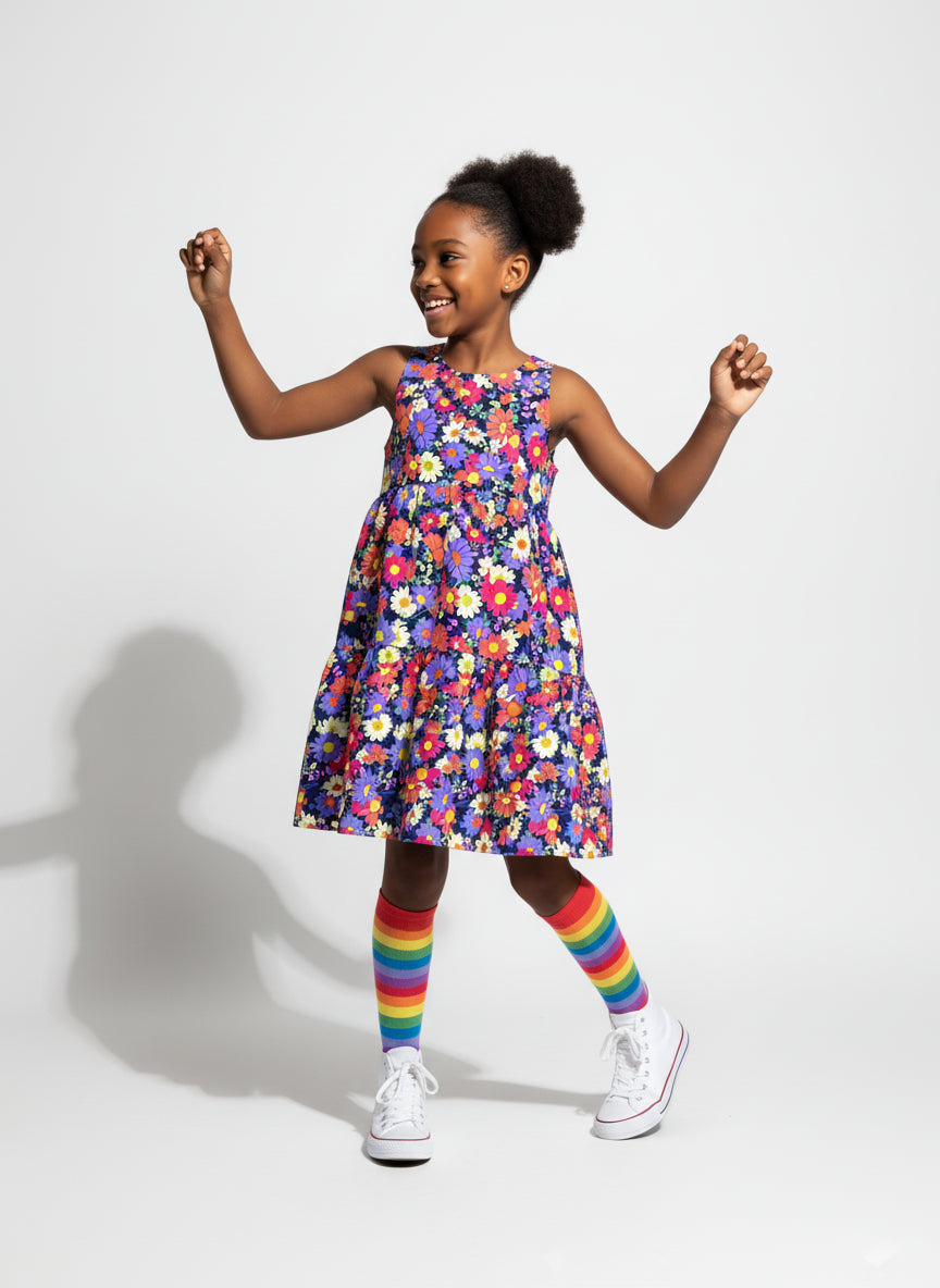 Lovely Floral Ruffled Dress