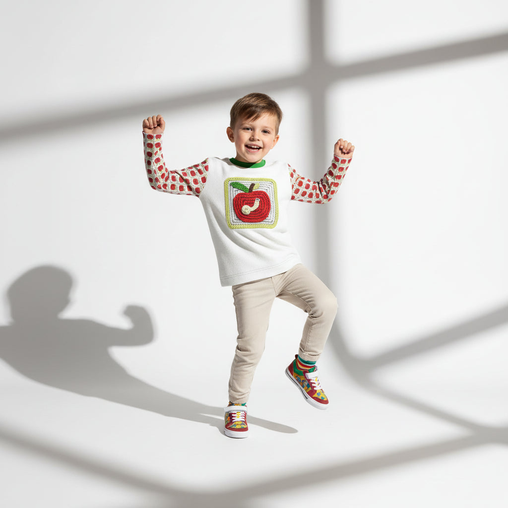 Worm in your Apples Top – Children’s Long Sleeve T-Shirt