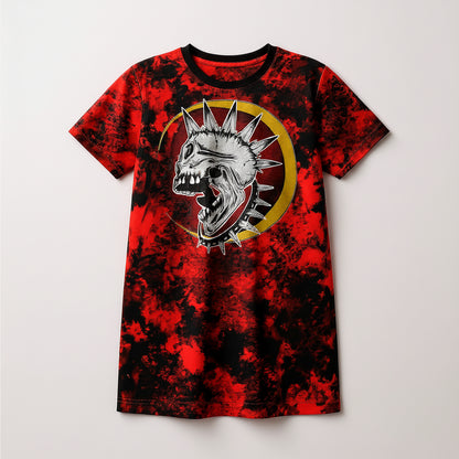 Punk Skull T-Shirt Dress