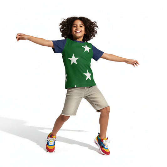 Boys Green Star Tee