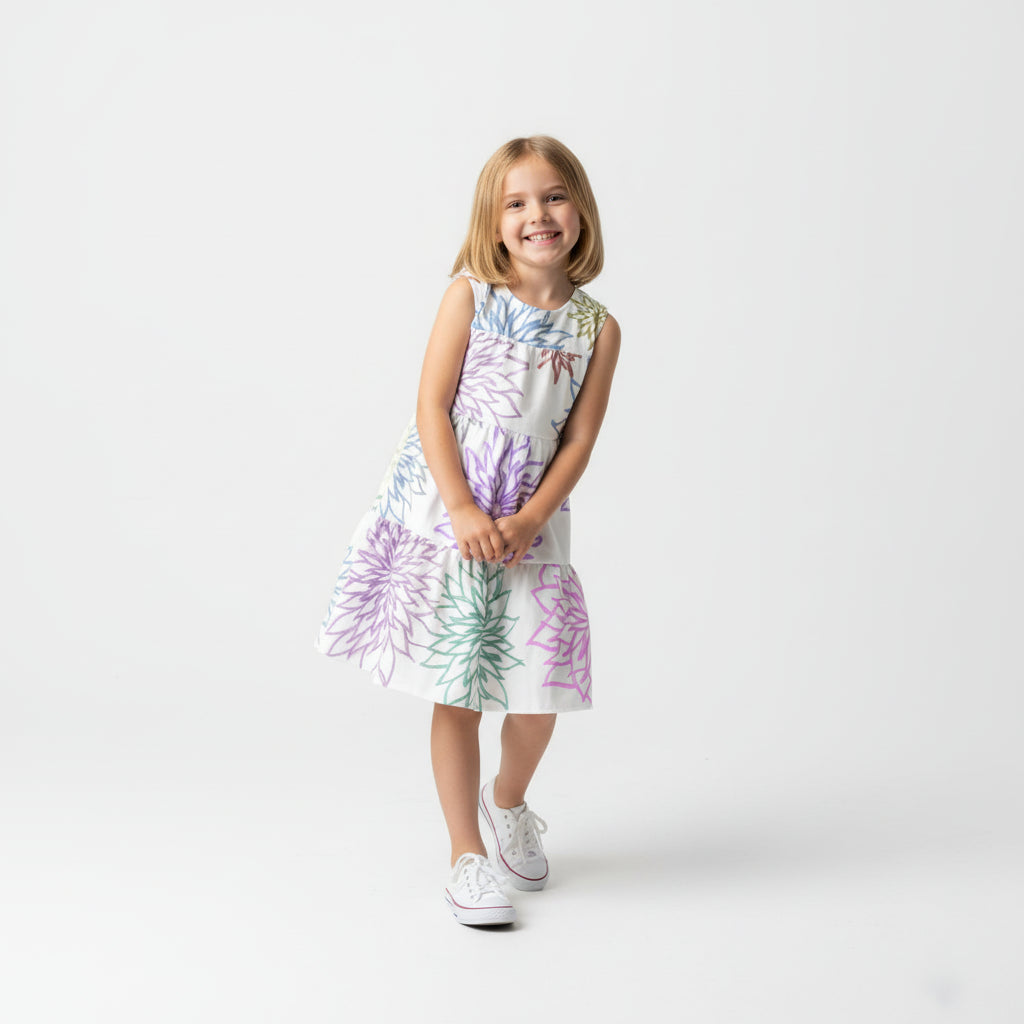 StarFlowers on a Ruffle Dress 