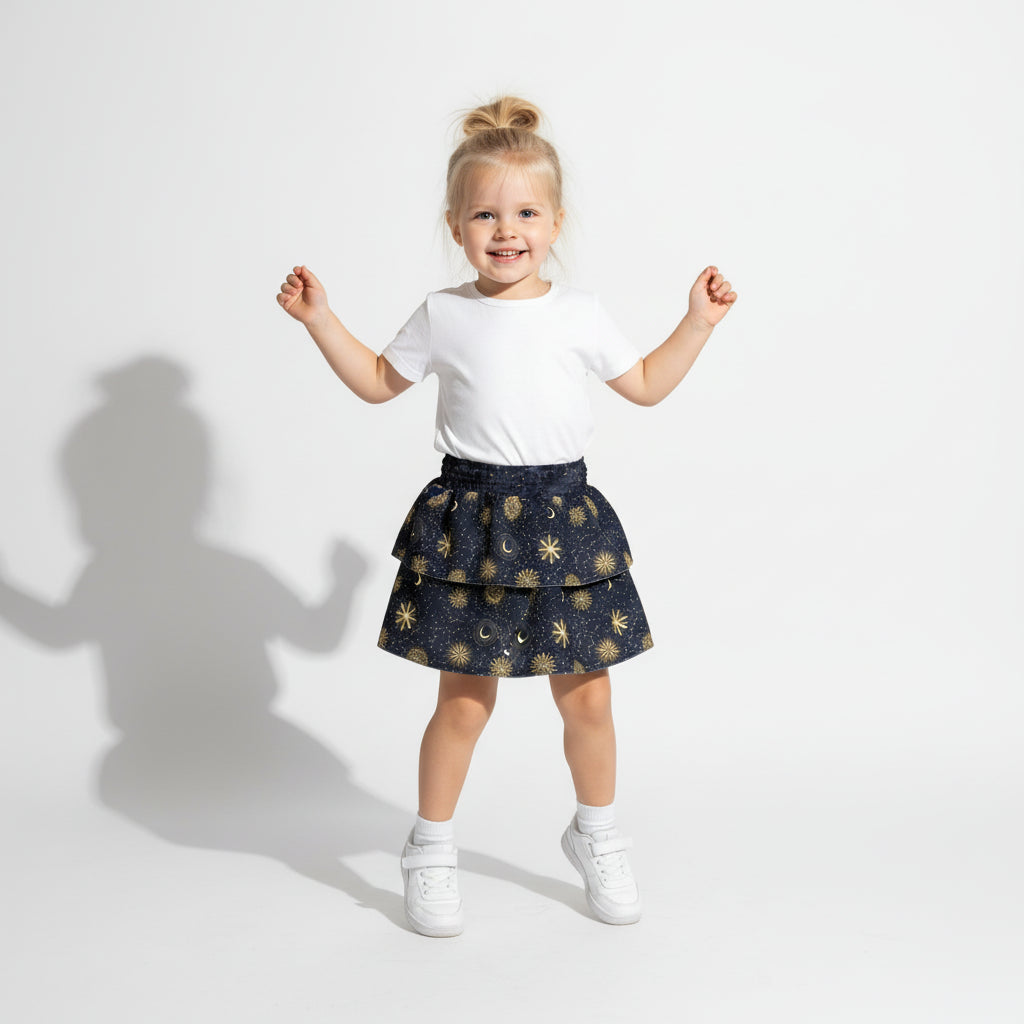 Celestial Skirt – Smocked Ruffle Skirt