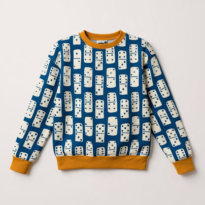 Domino Power Sweater in Deep Blue