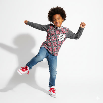 Unisex Red Toxic Bear Long Sleeve