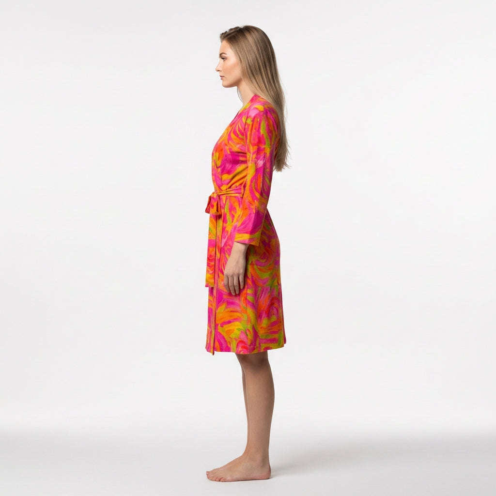 Wrap Dress Pink Noodles – Traditional Jersey Wrap Dress