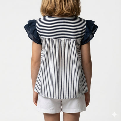 Ruffled Sleeve Top