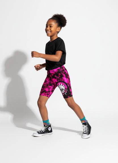 Pink Punk Skull Shorts