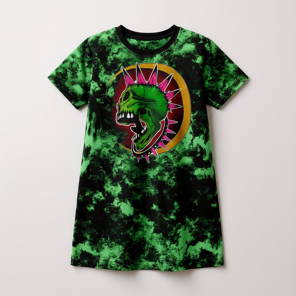 Punk Skull T-Shirt Dress