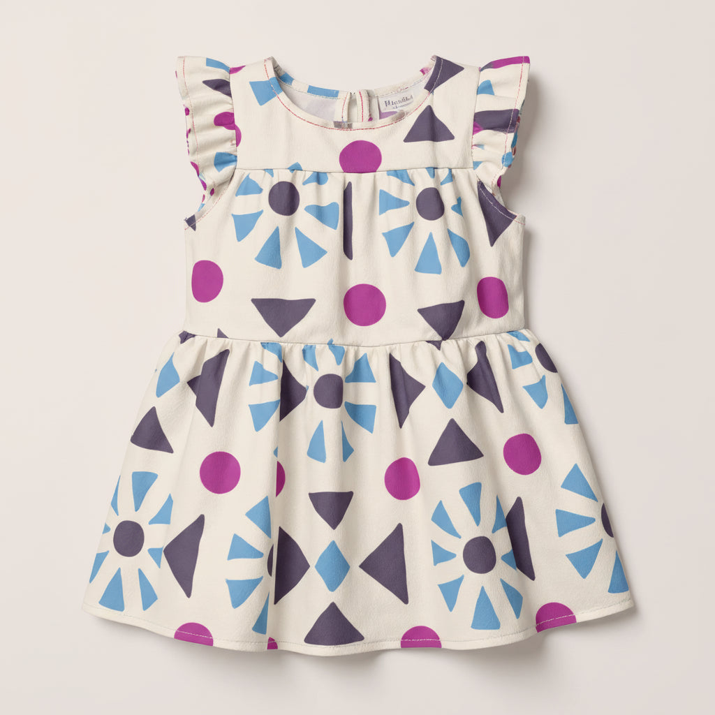 Little Lizzle Sleeveless Ruffle Top - Lined - Periwinkle