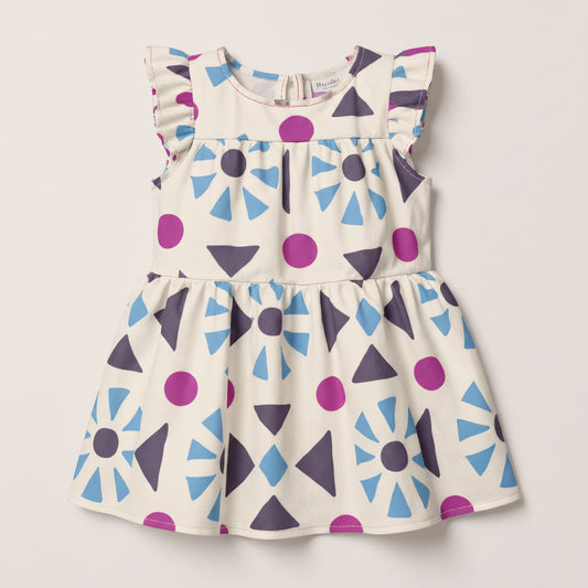 Little Lizzle Sleeveless Ruffle Top - Lined - Periwinkle