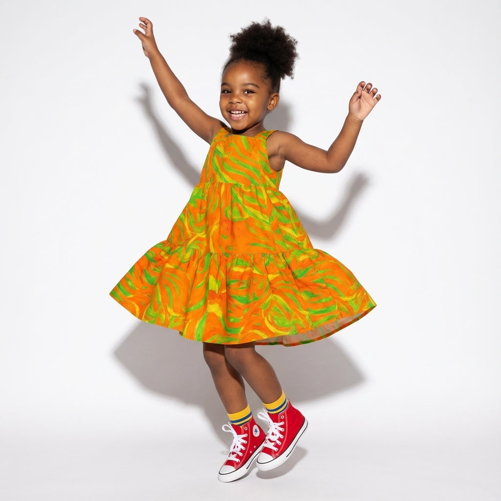 Girls Dress Fruit Roots
