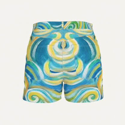 Regular Jean Shorts Sea Swirls