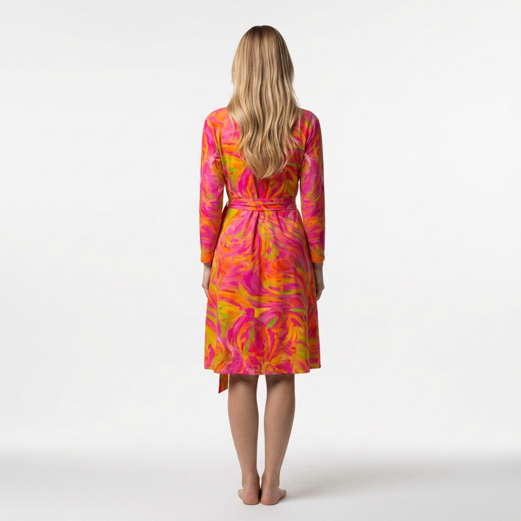 Wrap Dress Pink Noodles – Traditional Jersey Wrap Dress