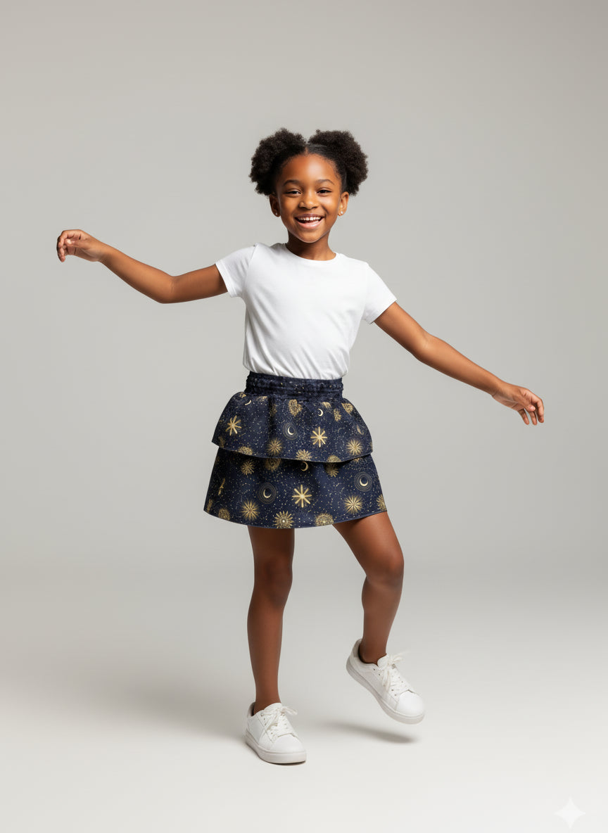 Celestial Skirt – Smocked Ruffle Skirt