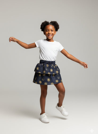 Celestial Skirt – Smocked Ruffle Skirt