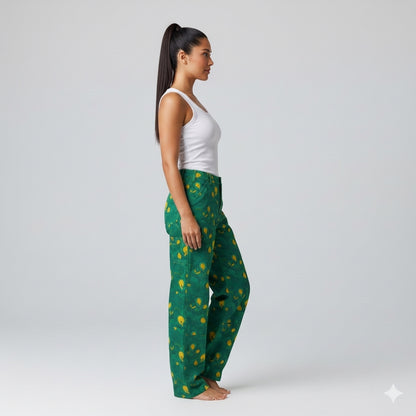Carpenter Pants Yellow Flowers