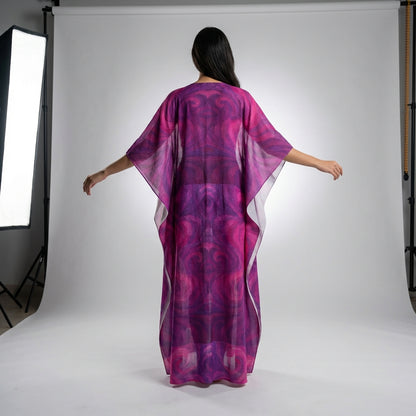 Caftan Purple Storm – Lightweight Organic Cotton Voile