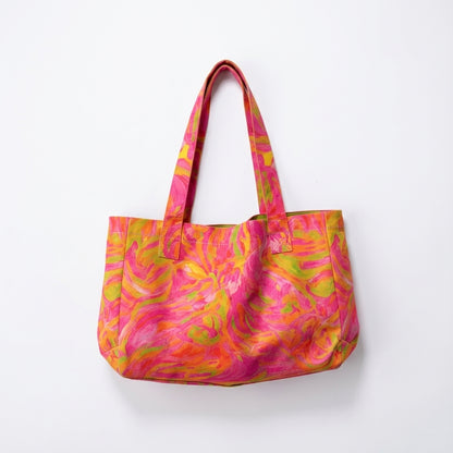 Large Tote Bag Pink Noodles