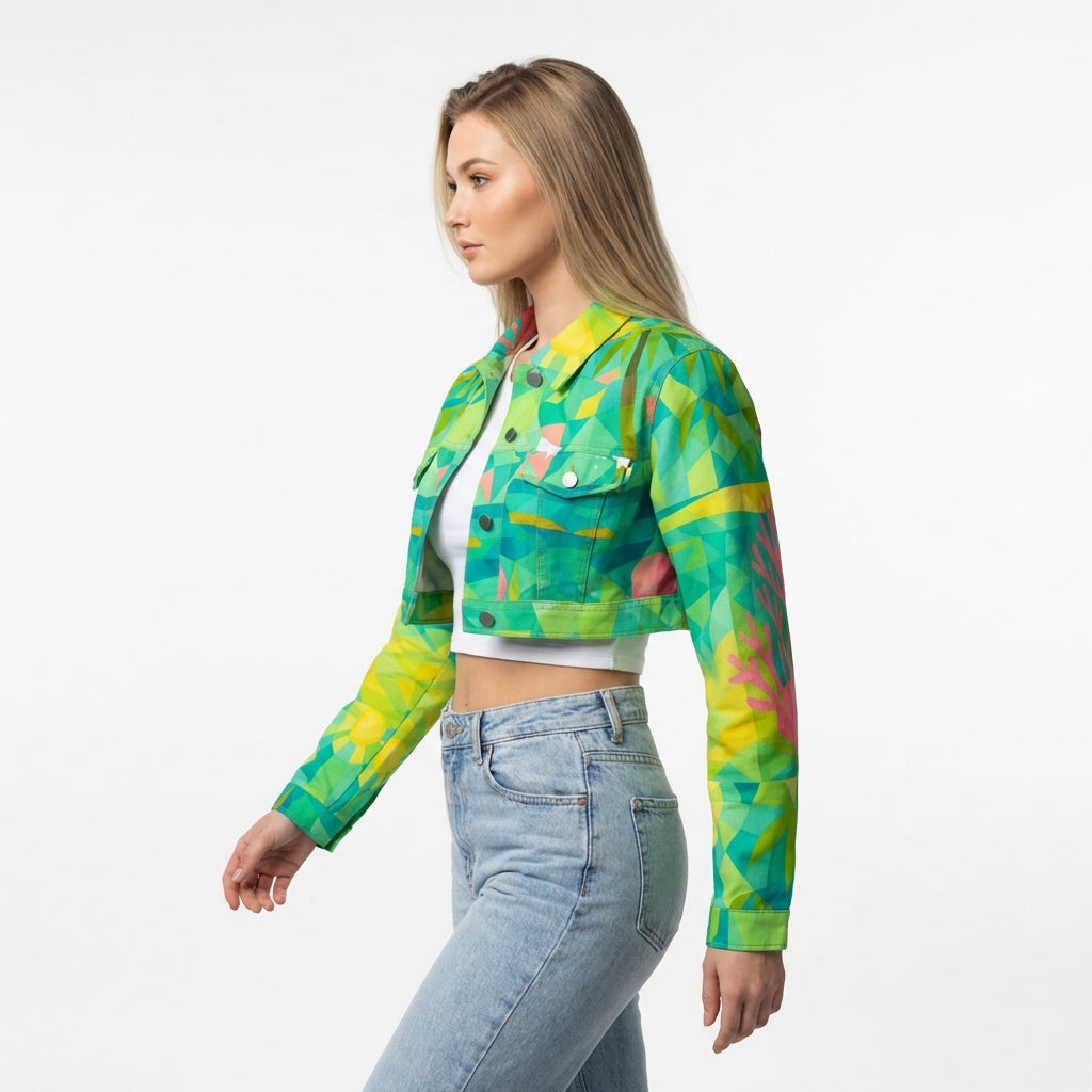 Cropped Jean Cotton Jacket Sunny Beach