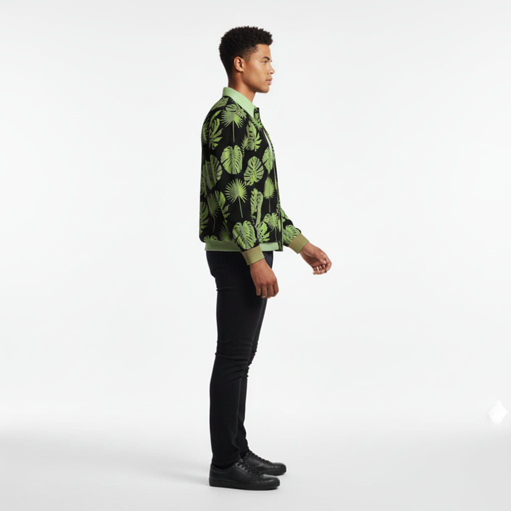 Men's Tropical Print Golf Jacket