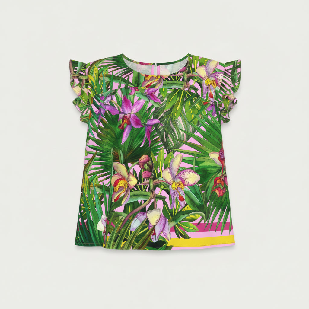 Kid's Ruffle Sleeve Top - Sweet Escape