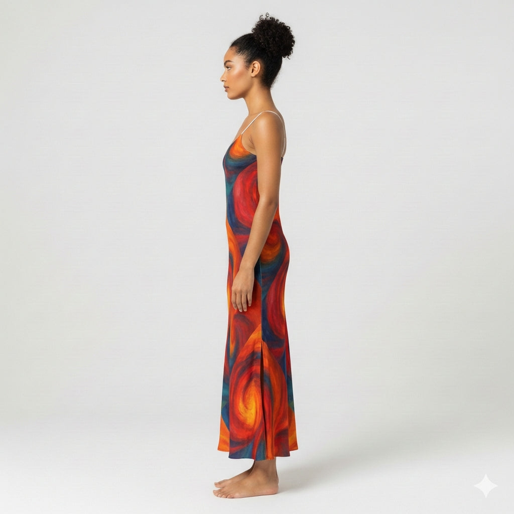 Bias Slip Dress Solar Flares