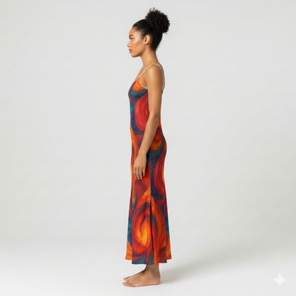 Bias Slip Dress Solar Flares