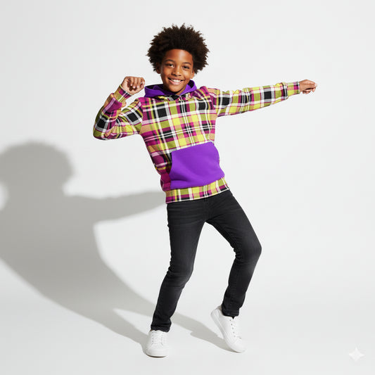 The Earth Ad Plaid Hoodie