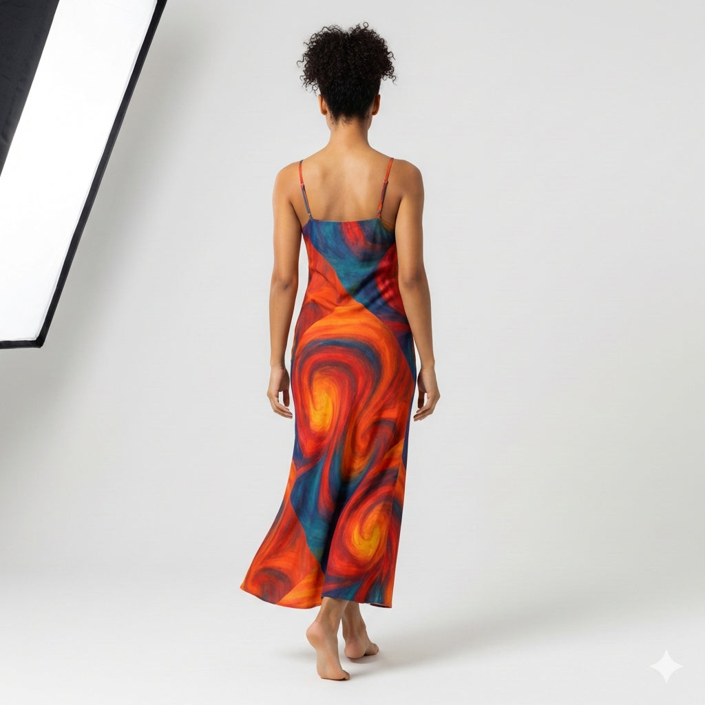 Bias Slip Dress Solar Flares