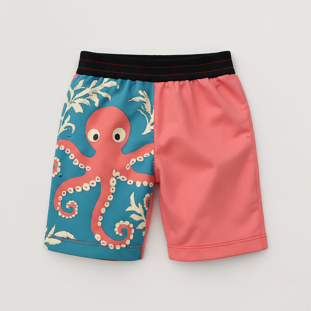 Octopus Shorts – Children's Knit Shorts in 100% Cotton Fleece