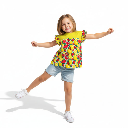 Girls Watermelon Lemons Top