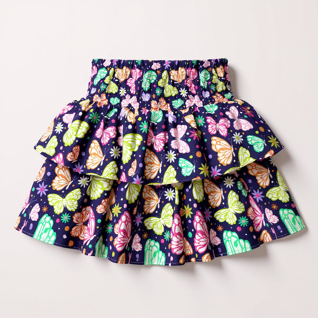 Butterfly Ruffled Skirt