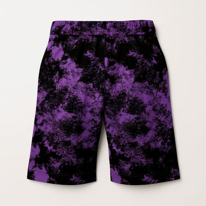 Purple Punk Skull Shorts