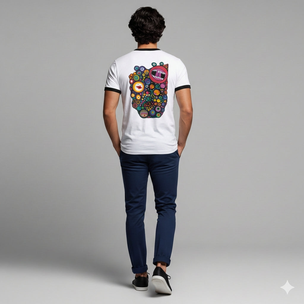 Maine-ish Reverse Men's Two-Tone White Tee