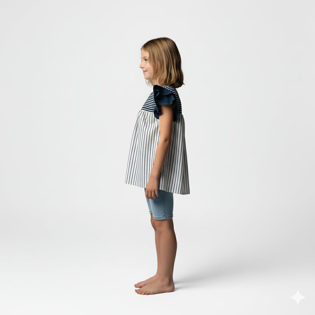 Ruffled Sleeve Top