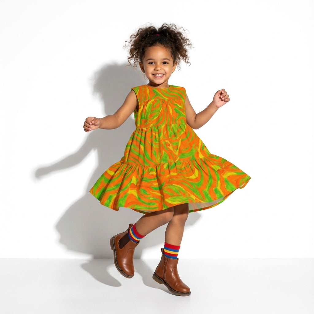 Girls Dress Fruit Roots