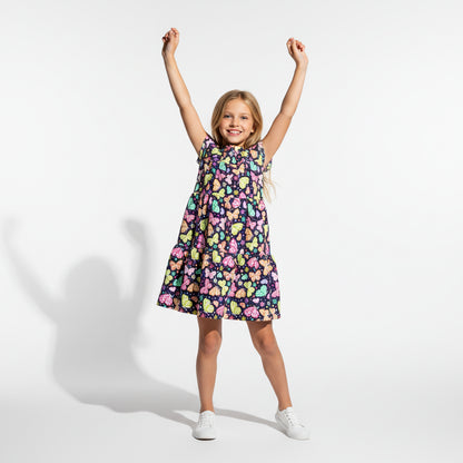 Butterflies Ruffled Dress