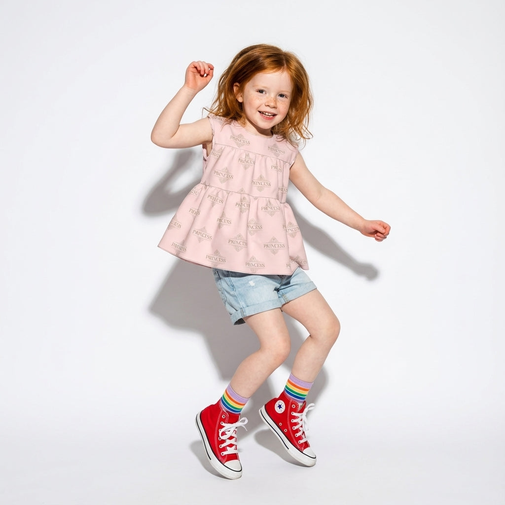 Princess Monogram Ruffle Top