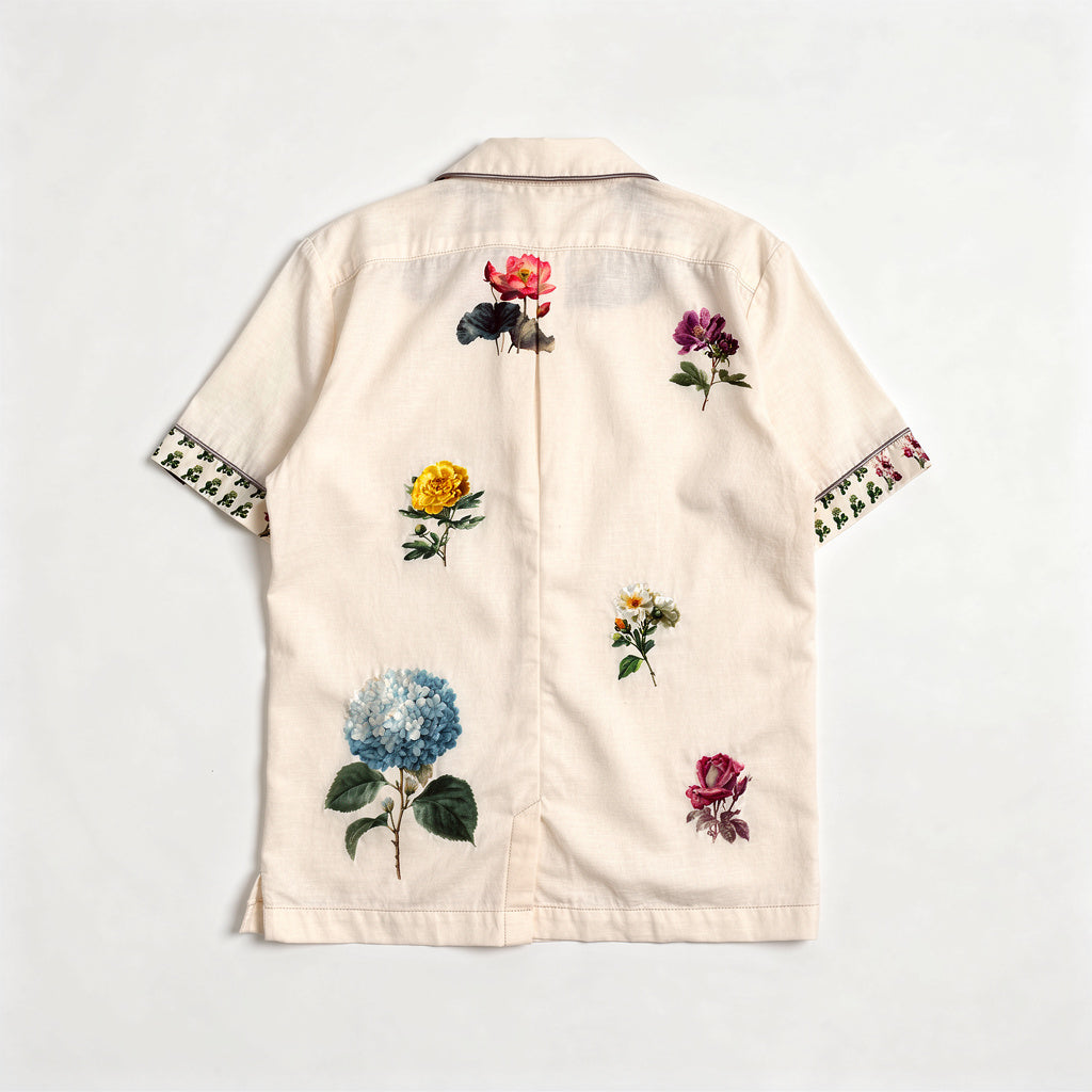 Beige - Floral - PJ Top 