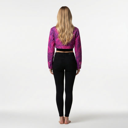 Cropped Jean Cotton Jacket Purple Storm
