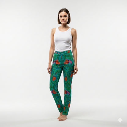 Skinny Jeans Floral Swamp – Slim Jeans in Heavyweight Stretch Cotton Denim