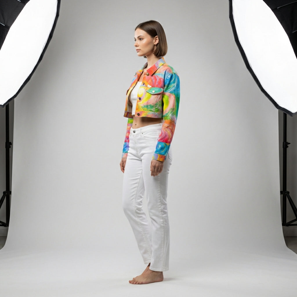 Cropped Jean Cotton Jacket Multiverse