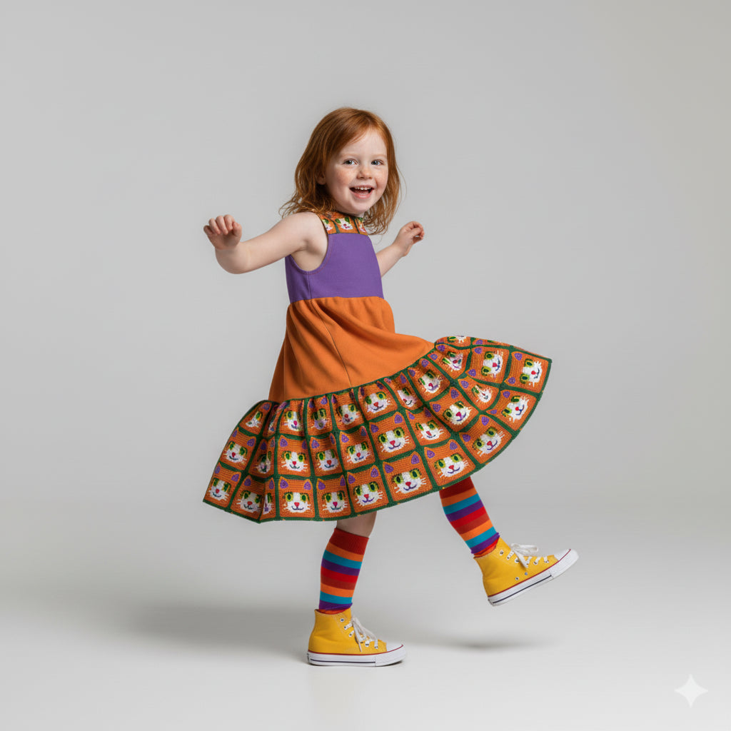 Purrrrrrrrr-fect Ginger Cat Dress