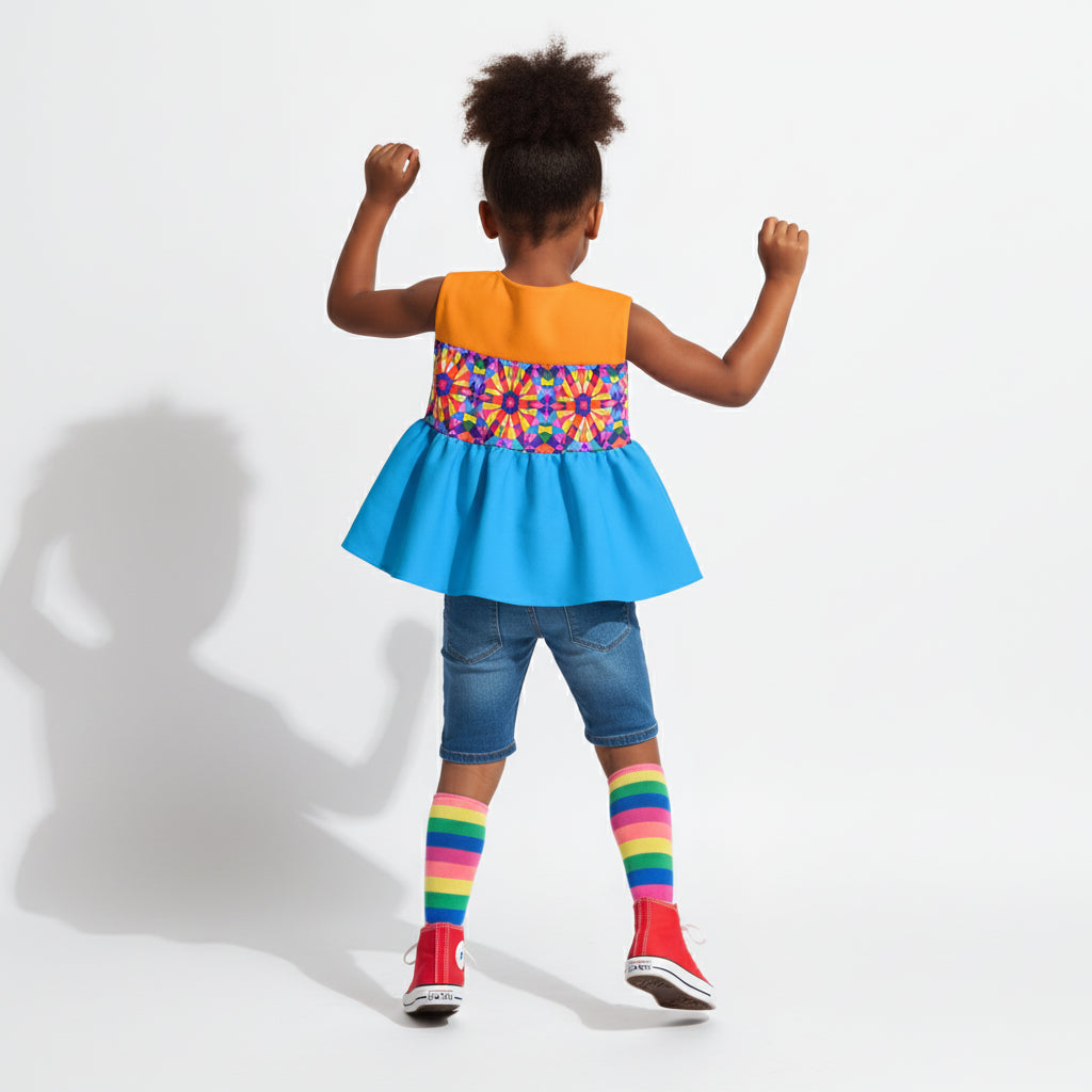 Stained Glass Ruffle Top