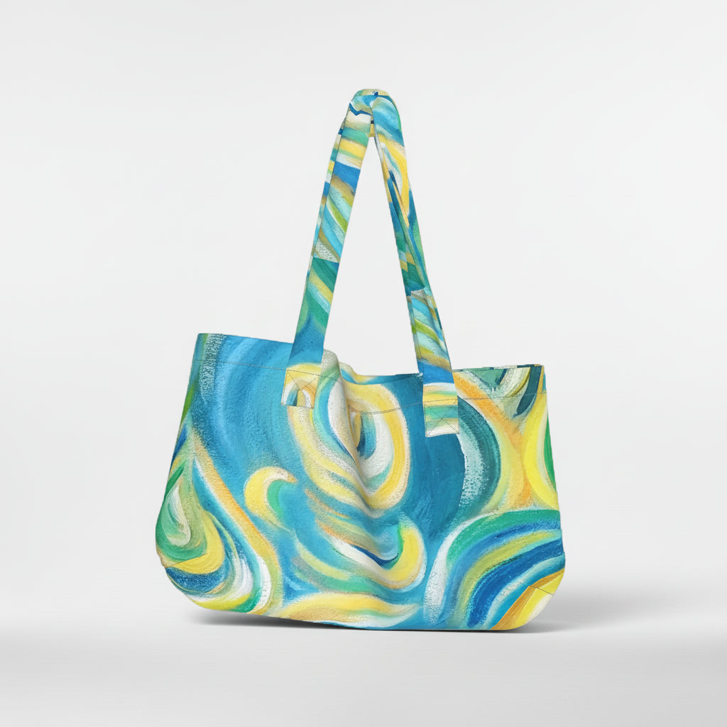 Large Tote Bag Sea Swirls