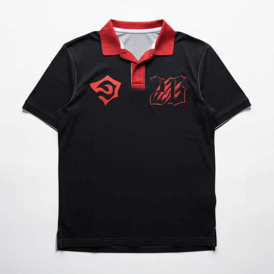 R4ven Polo Shirt in Midweight Stretch Cotton Fleece