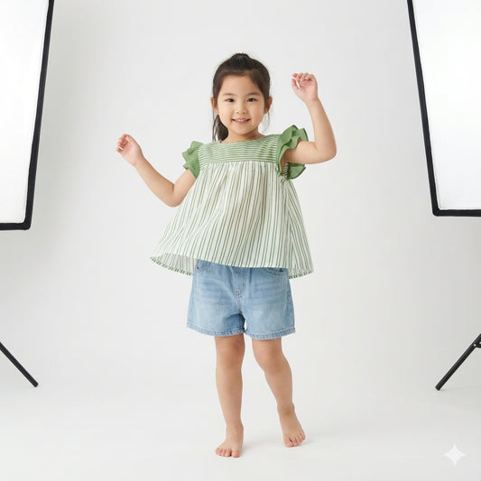Ruffled Sleeve Top