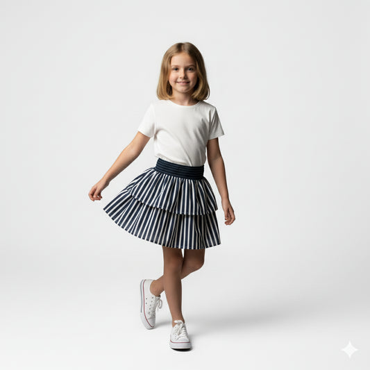 Smocked Ruffle Skirt 